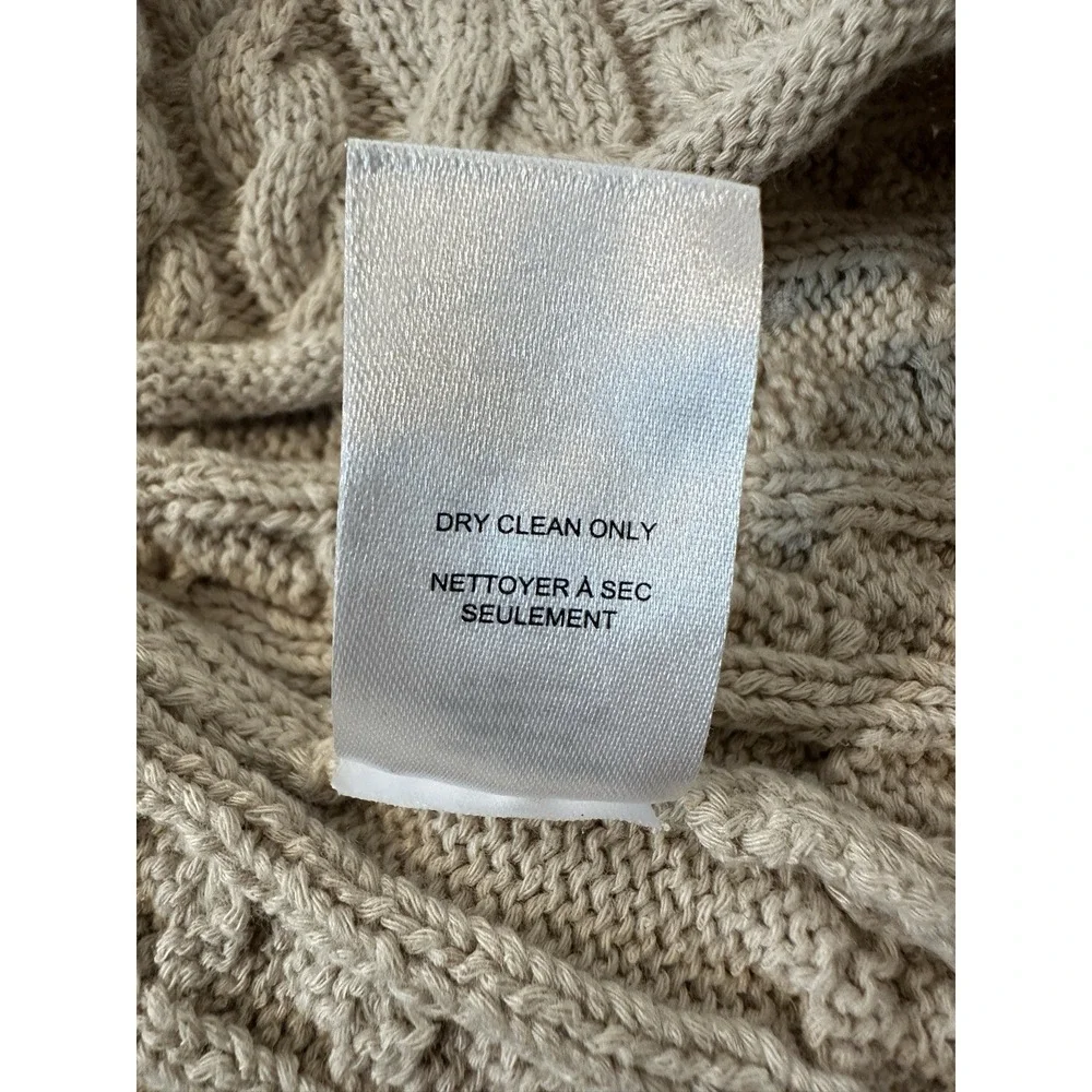 Industry Republic Clothing Large Beige Cable‎ Knit Button Vest Top Layer Preppy